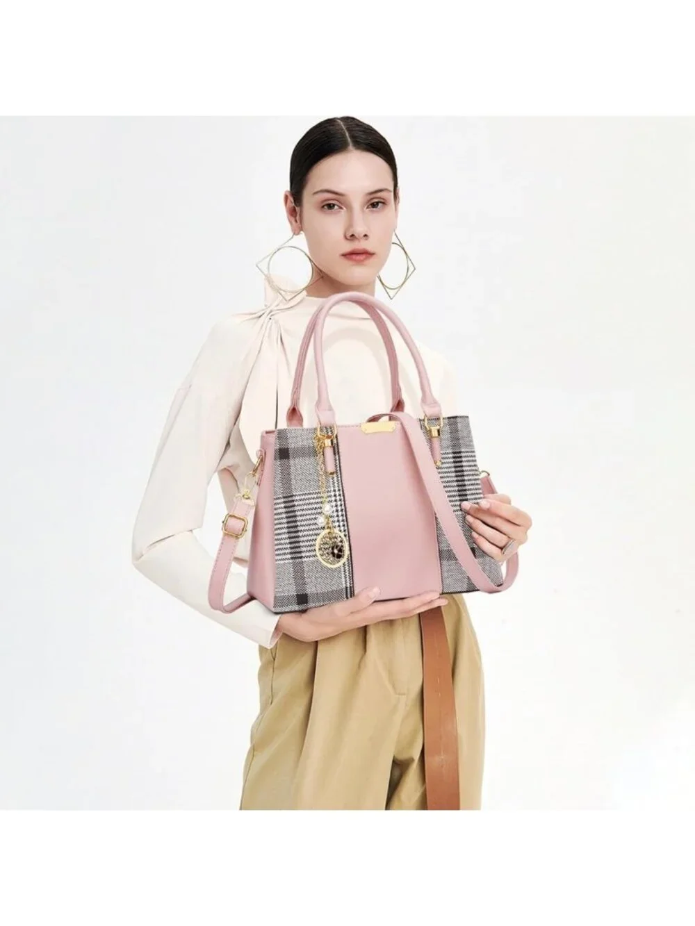 Stylish PU Leather Top Handle Satchel Bag for Women - Chic Purses & Handbags